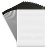 A Picture of product TUD-24419921 TRU RED™ Wide/Legal Rule Heavyweight Notepads. 8.5 x 11.75 in. White. 50 sheets/notebook, 12/pack.