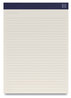 A Picture of product TUD-24419928 TRU RED™ Wide/Legal Rule Heavyweight Notepads. 8.5 X 11.75 in. Ivory. 50 sheets/notebook, 12/pack.