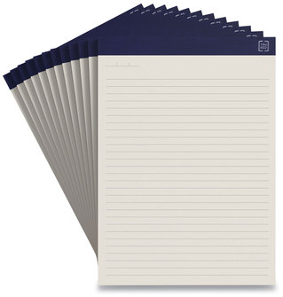 TRU RED™ Wide/Legal Rule Heavyweight Notepads. 8.5 X 11.75 in. Ivory. 50 sheets/notebook, 12/pack.