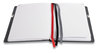A Picture of product TUD-24421817 TRU RED™ Mastery Journal Large with Pockets, 1-Subject, Narrow Rule, Charcoal/Red Cover, (192) 10 x 8 Sheets
