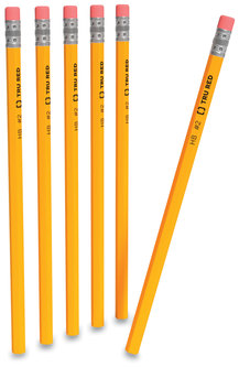 TRU RED™ Wooden Pencils Pencil, HB (#2), Black Lead, Yellow Barrel, 72/Pack