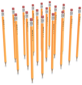 TRU RED™ Wooden Pencils Pre-Sharpened Pencil, HB (#2), Black Lead, Yellow Barrel, 48/Pack