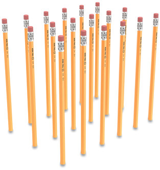 TRU RED™ Wooden Pencils Pencil, HB (#2), Black Lead, Yellow Barrel, 48/Pack