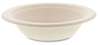 Boardwalk® Bagasse PFAS-Free Dinnerware, Round Bowl, 12 oz, Tan, 1,000/Carton