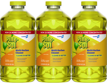 Pine-Sol® CloroxPro™ Concentrated Multi-Surface Cleaner. 80 oz. Lemon Fresh scent. 3 bottles/carton.