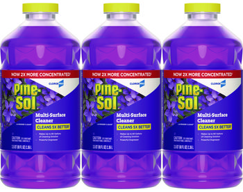 Pine-Sol® CloroxPro™ Concentrated Multi-Surface Cleaner. 80 oz. Lavender Clean scent. 3 bottles/carton.