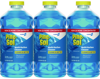 Pine-Sol® CloroxPro™ Concentrated Multi-Surface Cleaner. 80 oz. Sparkling Wave scent. 3 bottles/carton.