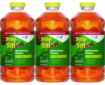 Pine-Sol® CloroxPro™ Concentrated Multi-Surface Disinfectant Cleaner. 80 oz. Original Pine scent. 3 bottles/carton.