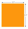 A Picture of product MMM-BN11O Post-it® Super Sticky Big Notes, Unruled. 11 X 11 in. Neon Orange. 30 sheets/pad.