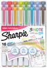 A Picture of product SAN-2154174 Sharpie® S-Note Creative Markers Assorted Ink Colors, Bullet/Chisel Tip, White Barrel, 16/Pack