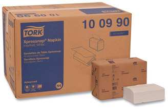 Tork® Xpressnap® Interfold Dispenser Napkins 2-Ply, 6.5 x 8.5, White, 500/Pack, 12 Packs/Carton