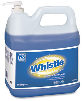 Diversey™ Whistle Laundry Detergent (HE). 2 gal. Blue. Floral scent. 2 bottles/carton.