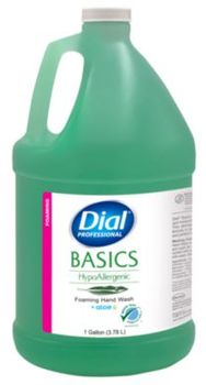 Dial Pro Basics Hypoallergenic Foaming Hand Wash. 1 gal. Green. Honeysuckle scent. 4 bottles/case.