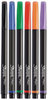 A Picture of product SAN-1976527 Sharpie® Water Resistant Ink Pen Water-Resistant Porous Point Stick, Fine 0.4 mm, Assorted and Barrel Colors, 6/Pack