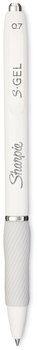 Sharpie® S-Gel™ Fashion Barrel Pen Gel Retractable, Medium 0.7 mm, Black Ink, Pearl White 4/Pack