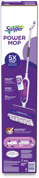 Swiffer® Power Mop PowerMop Starter Kit, 15.4 x 5.3 White/Purple Cloth Head, 26" Silver Aluminum Handle