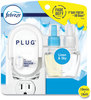 A Picture of product PGC-68235 Febreze® PLUG™ Air Freshener Warmer Starter Kit Start 6.54 x 2.99 5.98, Clear/White, 4/Carton