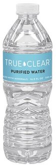 True Clear® Purified Bottled Water. 16.9 oz./bottle. 24 bottles/carton.