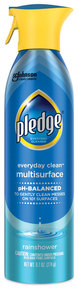 Pledge® Multi-Surface Everyday Cleaner Rainshower, 9.7 oz Aerosol Spray, 6/Carton