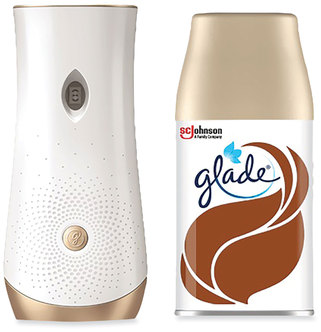 Glade® Automatic Spray Starter Kit Unit and Refill, White/Gold, Cashmere Woods