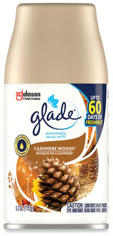 Glade® Automatic Air Freshener. 6.2 oz. Cashmere Woods scent. 4/carton.
