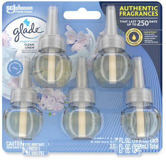 Glade® Plugins Scented Oil Refill Clean Linen, 0.67 oz, 5/Pack