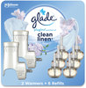 A Picture of product SJN-319963 Glade® Plugin Scented Oil Clean Linen, 0.67 oz, 2 Warmers and 6 Refills/Pack