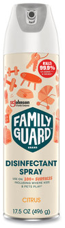 Family Guard™ Disinfectant Spray Citrus Scent, 17.5 oz Aerosol 8/Carton