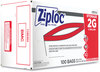 A Picture of product SJN-682253 Ziploc® Double Zipper Storage Bags 2 gal, 1.75 mil, 15" x 13", Clear, 100/Carton