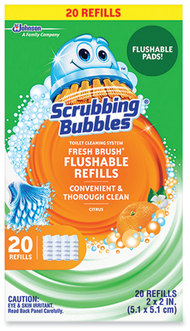 Scrubbing Bubbles® Fresh Brush® Toilet Cleaning System Refill Citrus Scent, 20/Pack
