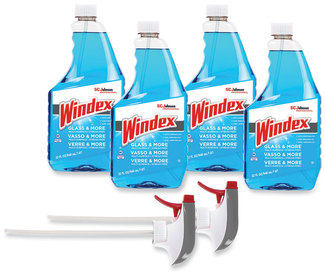 Windex® Original Glass Cleaner Fresh Scent, 32 oz Spray Bottle, 4/Carton