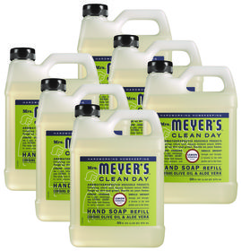Mrs. Meyer's® Clean Day Liquid Hand Soap Lemon, 33 oz, 6/Carton