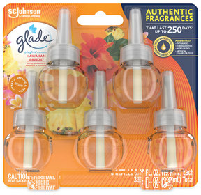 Glade® Plugins Scented Oil Refill Plugin Hawaiian Breeze, 0.67 oz, 5/Pack