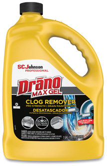 Drano® Max Gel Clog Remover Bleach Scent, 128 oz Bottle, 4/Carton