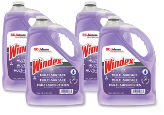 Windex® Non-Ammoniated Glass & Multi-Surface Cleaner Glass/Multi Surface Pleasant Scent, 128 oz Bottle, 4/CT