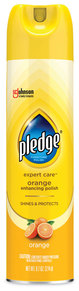 Pledge® Furniture Polish Orange Clean Scent, 9.7 oz Aerosol Spray