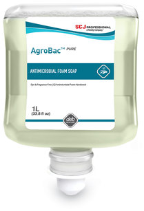 SC Johnson Professional® AgroBac™ Pure Foaming Hand Soap Foam Wash Manual Cartridge, Unscented, 1 L Refill, 6/Carton