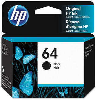 HP 64 Original Ink Cartridges (N9J90AN) Black Cartridge