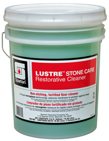 Lustre Stone Care Restorative Cleaner. 5 gal. Light Green. Lemon and Sage scent. 1 pail.