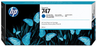 HP P2V78A-P2V86A Ink 747, (P2V85A) Chromatic Blue Original Cartridge