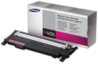 Samsung CLT-406S Toner Cartridges SU256A (CLT-M406S) 1,000 Page-Yield, Magenta