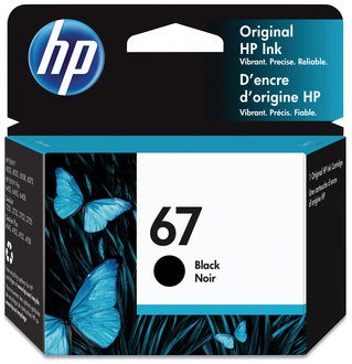 HP 67 Black Ink Cartridge (3YM56AN) Original