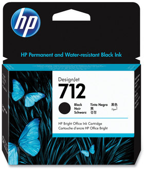 HP 712 DesignJet Ink Cartridges (3ED71A) Black Original Cartridge