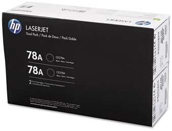 HP CE278A, CE278AC, CE278AK, CE278D Toner 78A, (CE278D) 2-Pack Black Original LaserJet Cartridges