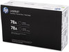 A Picture of product HEW-CE278AD HP CE278A, CE278AC, CE278AK, CE278D Toner 78A, (CE278D) 2-Pack Black Original LaserJet Cartridges