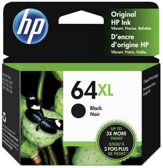 HP 64XL Black High Yield Original Ink Cartridge (N9J92AN) High-Yield