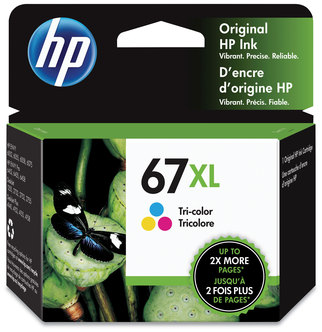 HP 67XL Tri-Color Ink Cartridge (3YM58AN) High-Yield Original