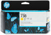 A Picture of product HEW-498N7A HP 738 DesignJet Ink Cartridges (498N7A) Yellow Original Cartridge