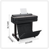 A Picture of product HEW-5HB08H HP DesignJet T650 Series Large-Format Wireless Plotter Printer 24" with Extended Warranty