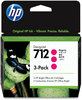 A Picture of product HEW-3ED78A HP 712 DesignJet Ink Cartridges (3ED78A) 3-Pack Magenta Original